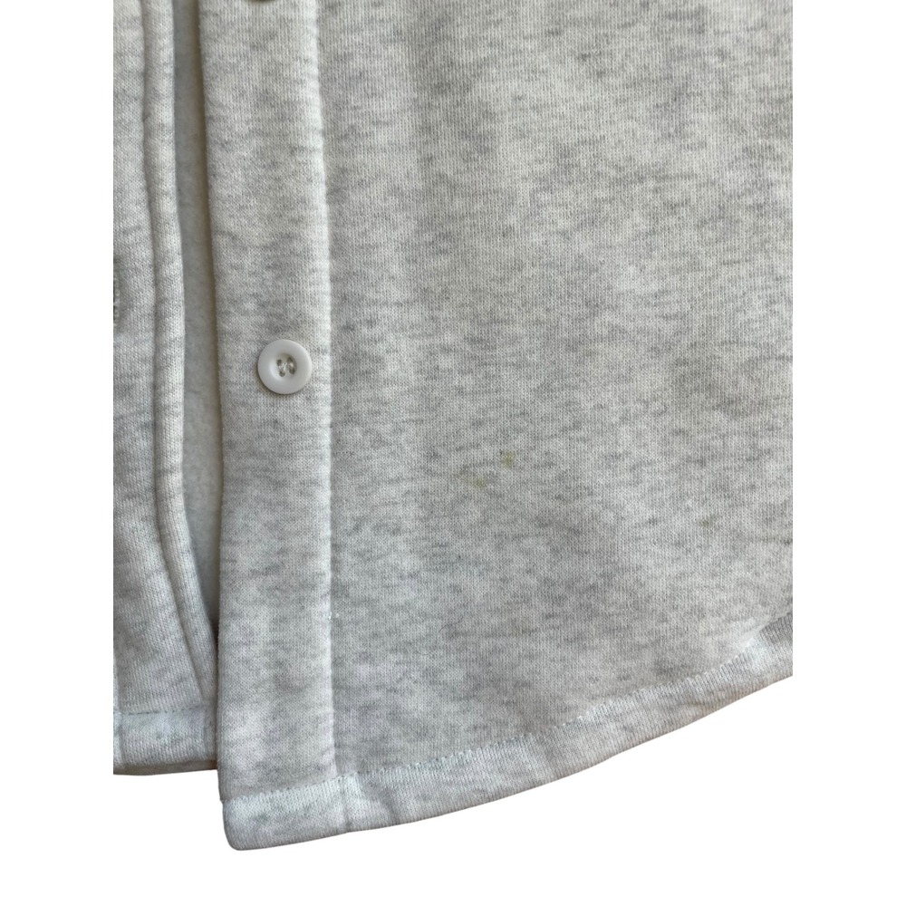 Tic Toc Los Angeles Womens Grey Heather Fleece Button Down Shacket Shirt M - Picture 5 of 6